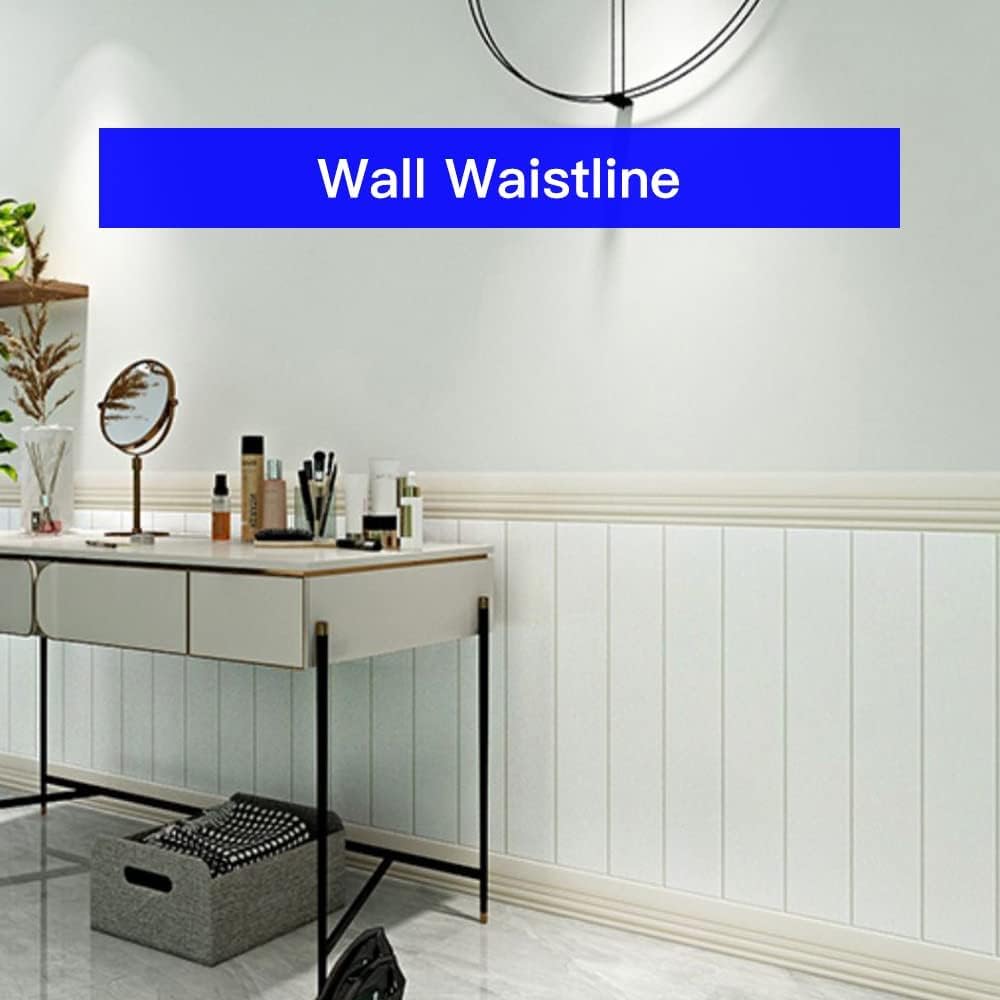 5" X 32.8' Flexible Nbr Baseboard Molding, Self-Adhesive Vinyl Quadrant Trim & Corner Edging Strip, Peel and Stick