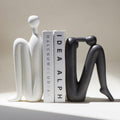 Ends Decorative for Shelves- Modern Bookends for Bookshelf Decor, Heavy Duty Book Holder and Book Stopper, Stylish