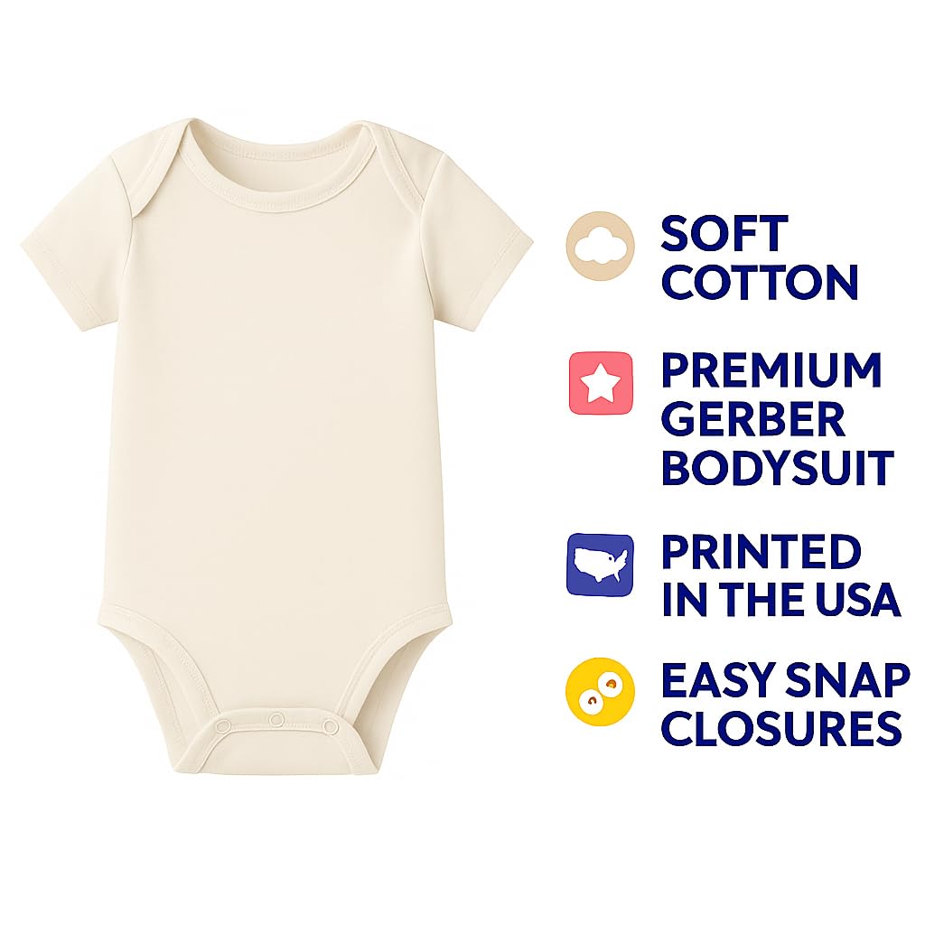It Comes In Pints Bodysuit - 100% Cotton -Cream Color