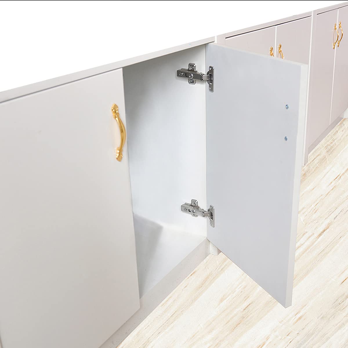 5 Pair/10 Pieces 105 Degree Soft Closing European Full Overlay Concealed Hinge with Mounting Plate
