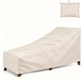 Chaise Lounge Cover 1 Pack Heavy Duty Patio Furniture Covers with Storage Bag, Buckles & Drawstring Outdoor Lounge