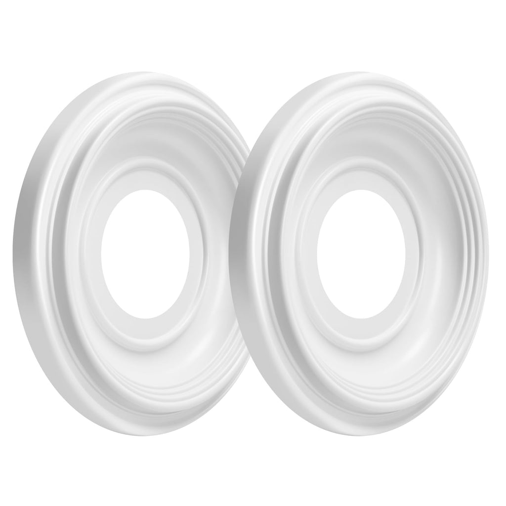 PVC Ceiling Medallion, Light Cover Plate for Ceiling Fan, 2-Pack