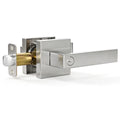 1 Pack Privacy Door Interior Handle with Lock Square Lever Bathroom