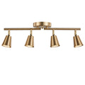 4 Light Track Lighting Kit, Matt Brass Finish Adjustable with Moden Flush Mount Ceiling Spotlight Improvement