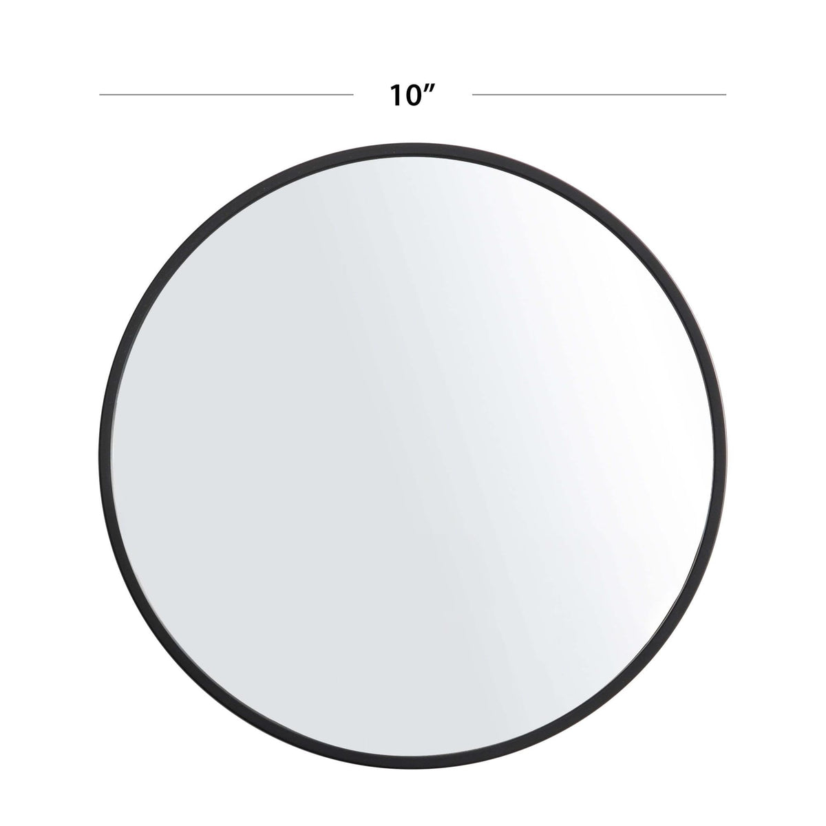 3‐Pack 10" Black Round Wall Mirror Set