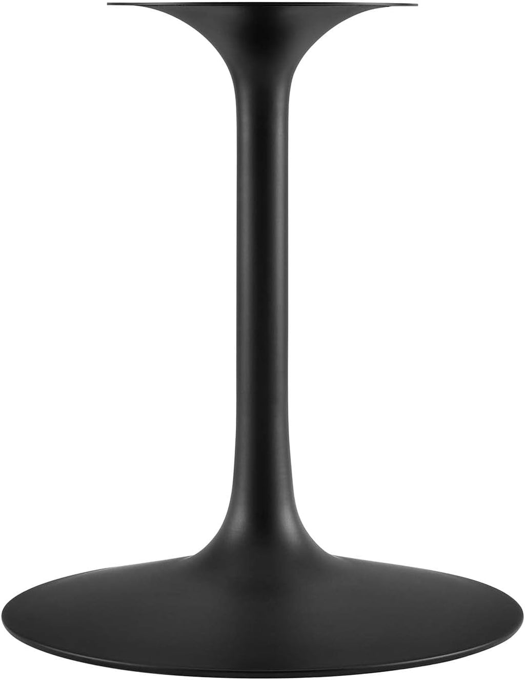 Inspired Saarinen Style Tulip Round Pedestal Dining Table — Black Base / White Top, 47″ Round