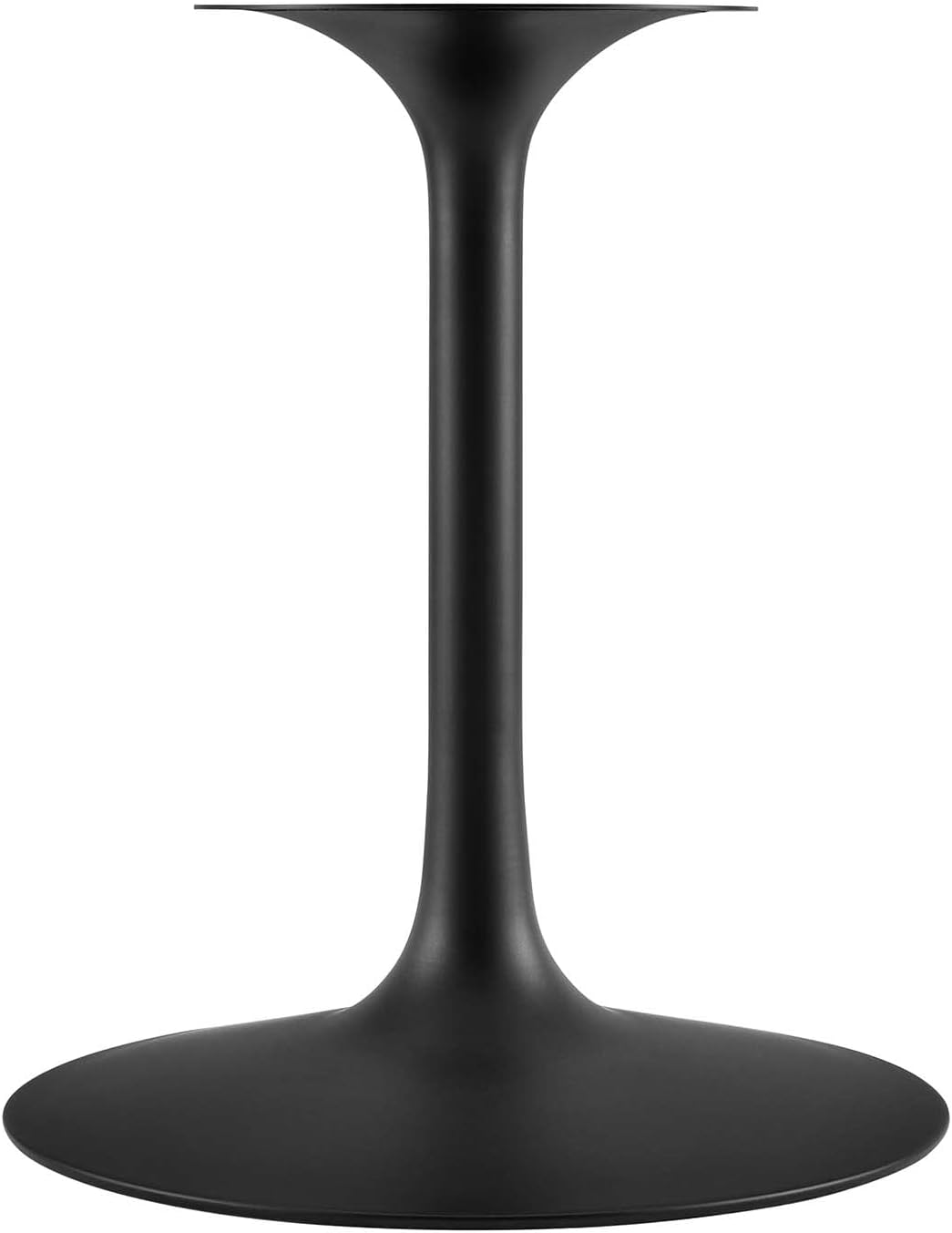 Inspired Saarinen Style Tulip Round Pedestal Dining Table — Black Base / White Top, 47″ Round
