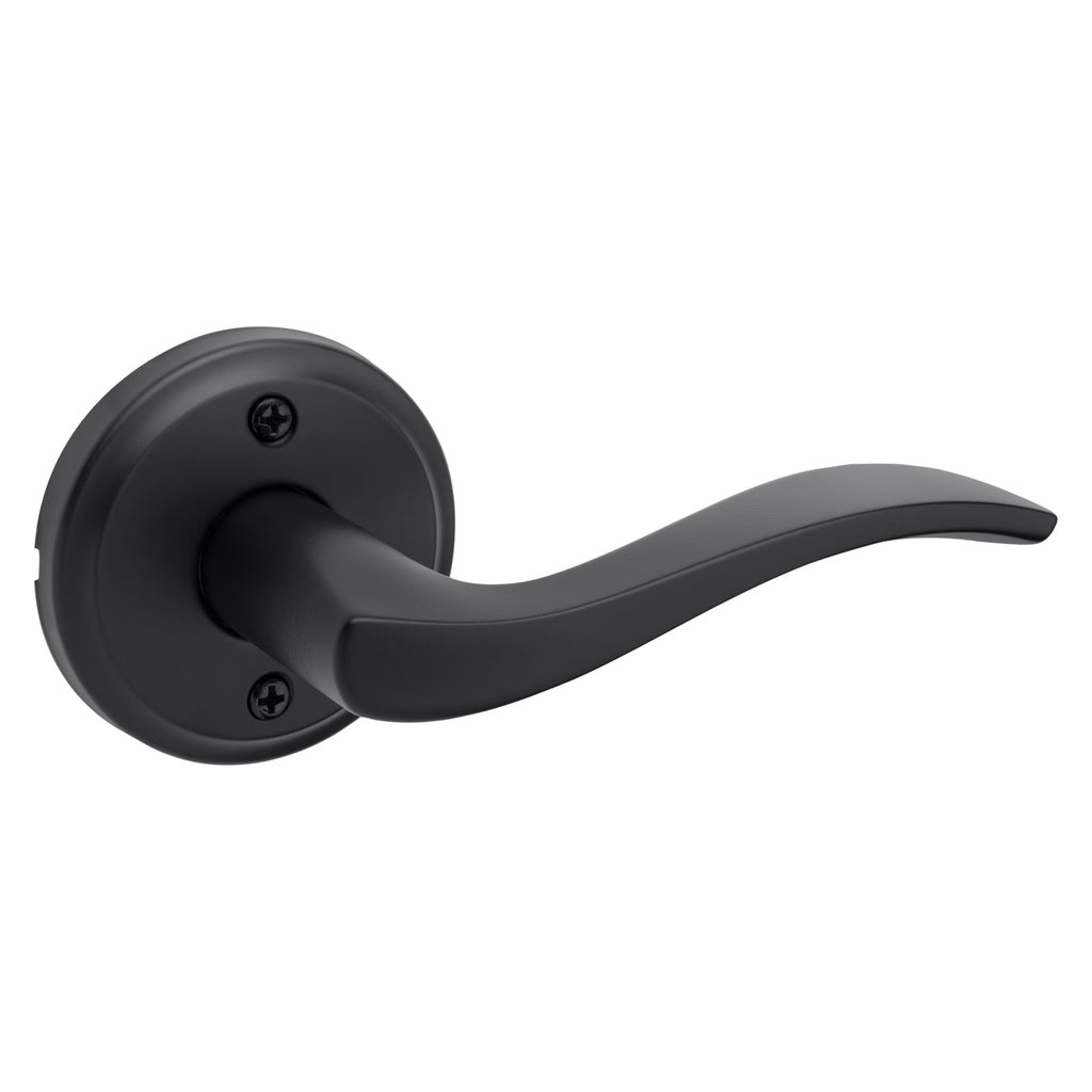 Sedona Dummy Door Handle, Single Sided Lever for Closets, French Double Doors, and Pantry, Matte Black Non-Turning
