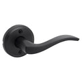 Sedona Dummy Door Handle, Single Sided Lever for Closets, French Double Doors, and Pantry, Matte Black Non-Turning