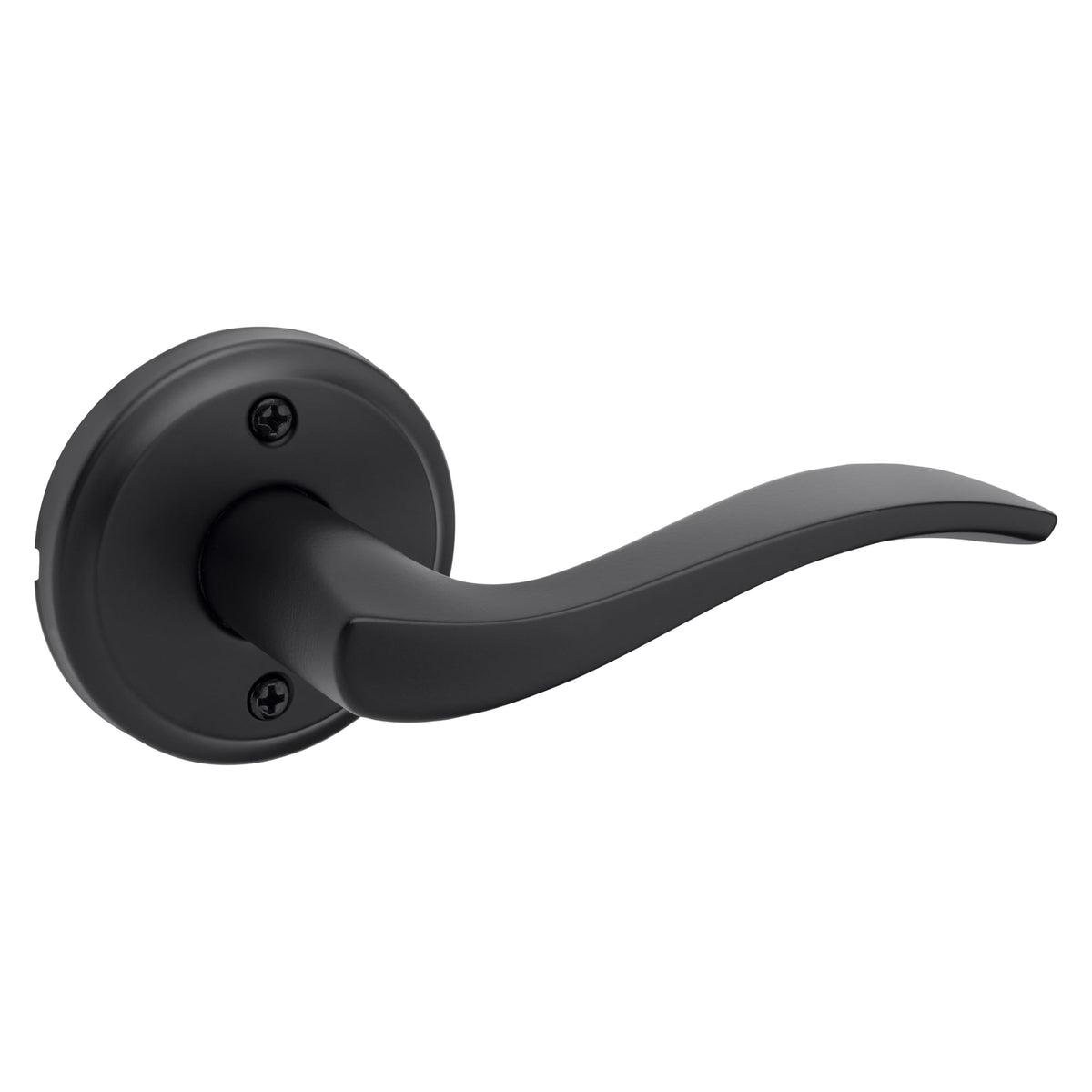 Sedona Dummy Door Handle, Single Sided Lever for Closets, French Double Doors, and Pantry, Matte Black Non-Turning