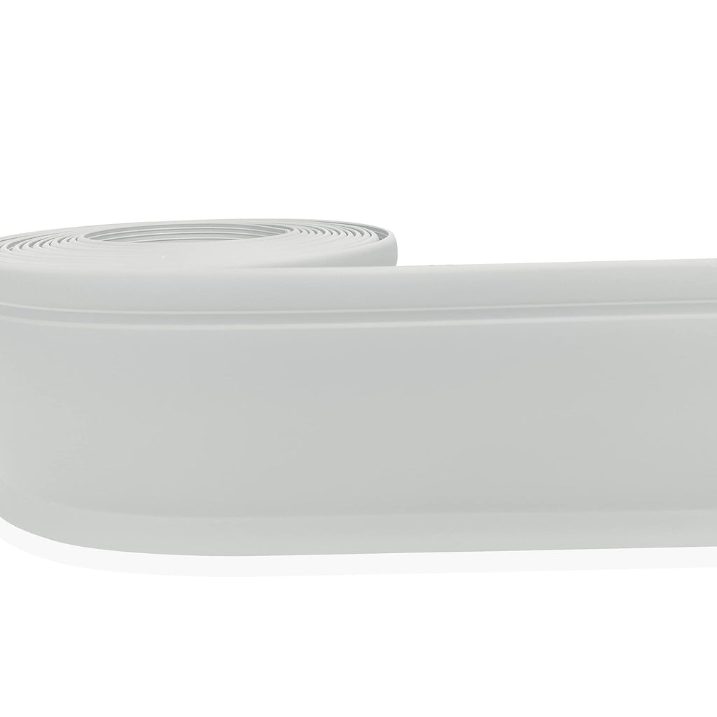 Proflex Modern Light Gray Vinyl Wall Base 4-1/4 inch X 20 ft - Wall Base Trim with Super Strong Peel and Stick