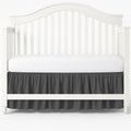 Crib Skirt Split Corners Crib Skirt Dust Ruffle 4 Sides Perfect Nursery Bedding for Baby Boy or Baby Girl, Fit All
