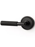 Knurled Door Lever Black Double Dummy Door Handle, 1 Pack