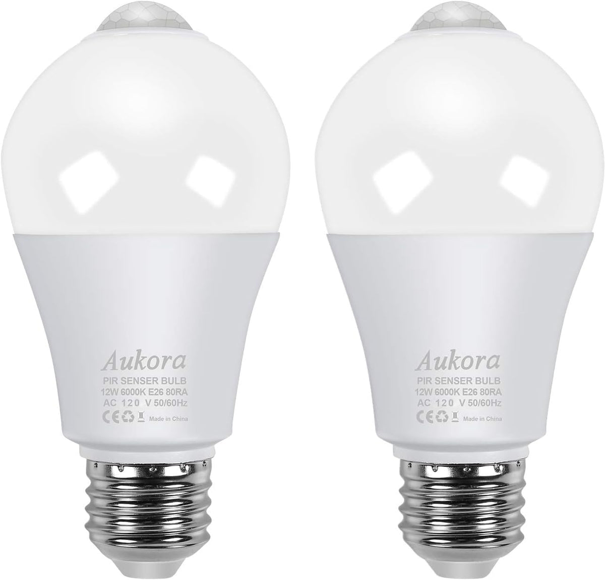 12W Motion Sensor Led Light Bulbs, 100W Equivalent E26 6500K 1000Lm