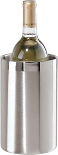 Stainless Steel Double Wall Wine Cooler - Insulated Tabletop Wine Chiller for White Wine & Champagne, Fits Most