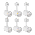 6 Pack J Type LED Track Lighting Heads 6.5W 4000K Neutral White