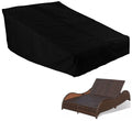 Double Wide Patio Chaise Lounge Chair Cover Waterproof 82in Outdoor Patio 2 Person Rattan Daybed Sofa Recliner Chaise