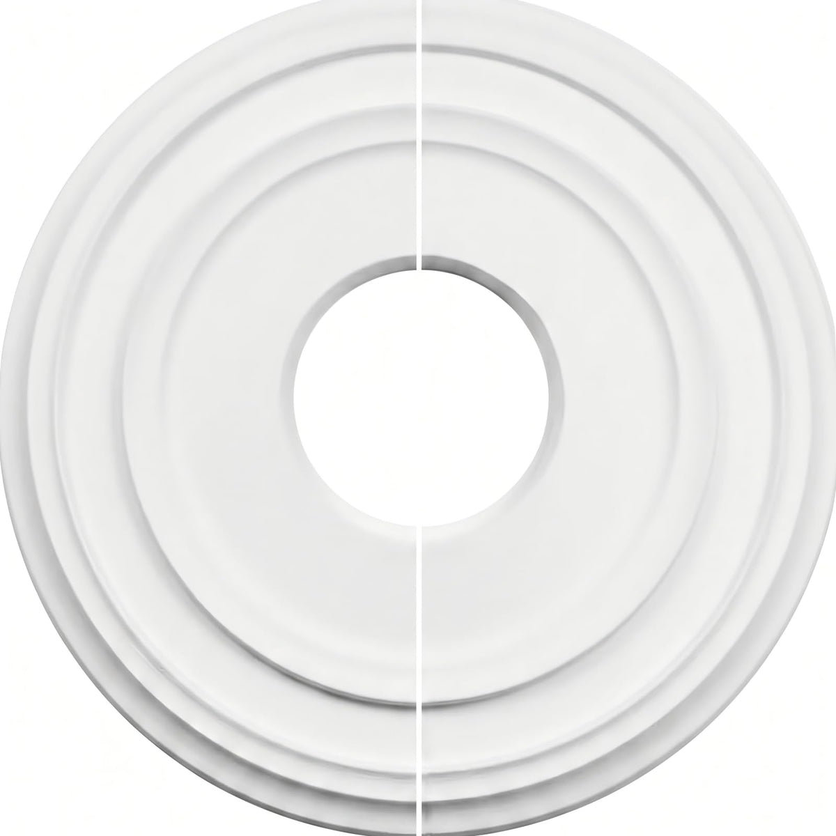 12" Decorative Ceiling Medallion for Light Fixtures & Fans PU White