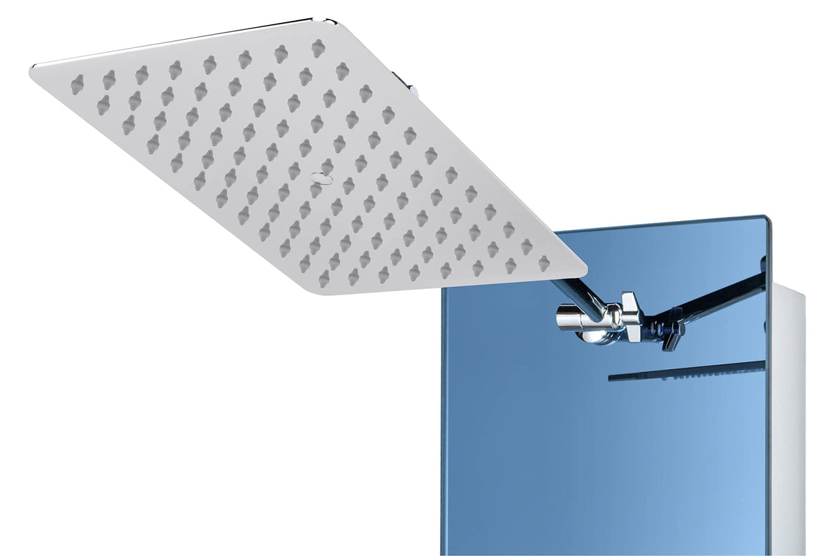 52" Stainless Steel SPS392H Shower Panel Tower System with Rainfall Shower Head and 8 Adjustable Massage Jets