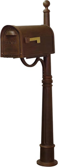 Classic Curbside Mailbox with Aluminum Post - Copper Mailbox with Ashland Post