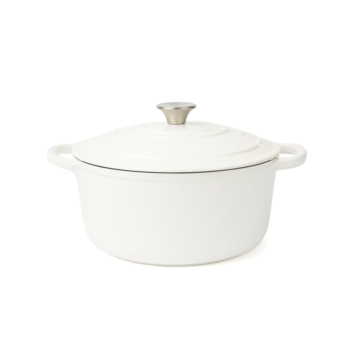 5.7 qt Enameled Cast Iron Dutch Oven Pot with Lid, White