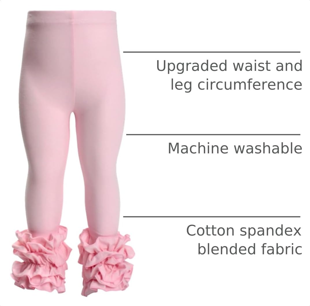 Baby Toddler and Little Girls Cotton Ruffle Leggings