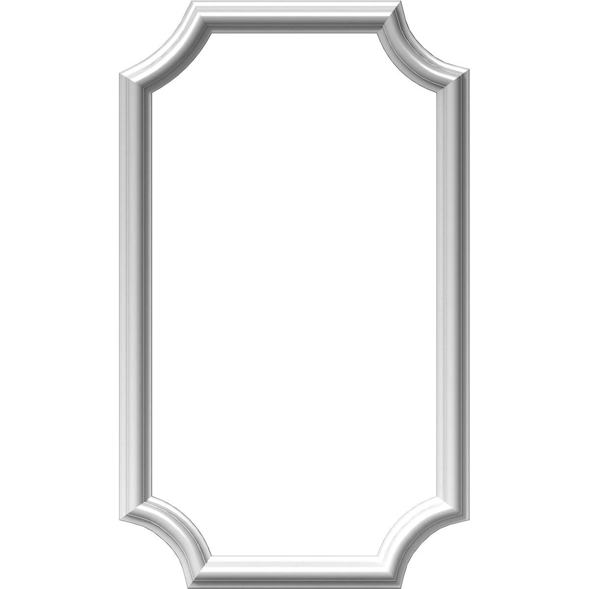 02 16"W x 28"H x 1/2"P Ashford Molded Scalloped Wainscot Wall Panel,Factory Primed White