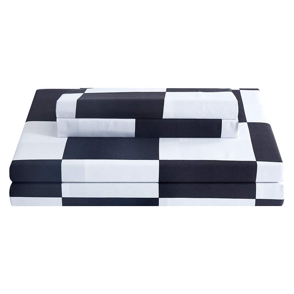Sheet Set 4 Piece -Microfiber Soft Durable Bedding Sheet Set, Deep Pocket, Stain, Fade & Wrinkle Resistant