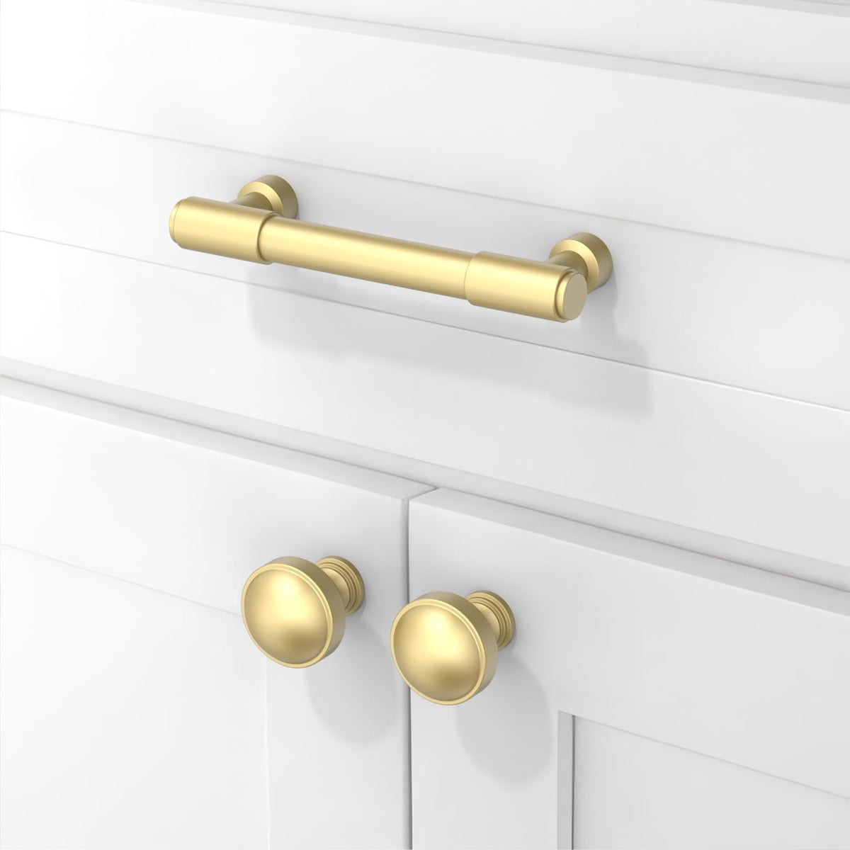 10 Pack Brushed Gold Cabinet Pulls 3.75 Inch(96mm) Kitchen Cabinet Handles Cabinet Hardware Drawer Pulls