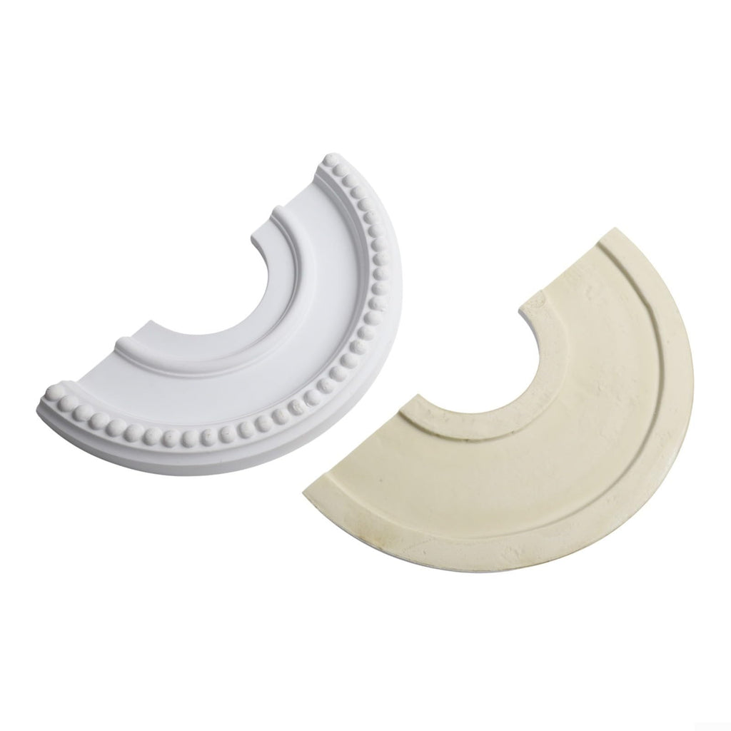 Round Split PU Ceiling Medallion 315mm Outer 100mm Inner Diameter Decorative Plate for Ceiling Fan or Light Fixture