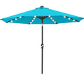 Solar Led Patio Umbrella with 32 Lights 9FT(Lake)