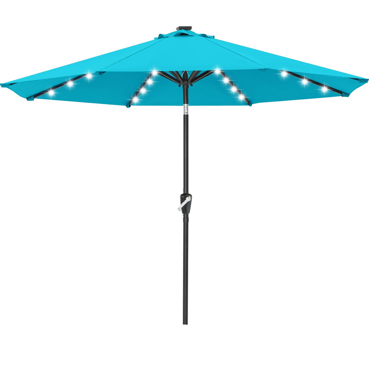 Solar Led Patio Umbrella with 32 Lights 9FT(Lake)