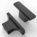 20 Pack Matte Black Cabinet Knobs 2 Inch (50MM) Single Hole Cabinet Pulls Kitchen Cabinet Knobs Drawer Knobs T Bar