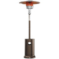 55, 000 BTU Propane Patio Heater with Round Table & Stainless Steel Burner, Outdoor Heater with Wheels, Ideal For