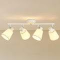 White Track Lighting Ceiling, Fabric Shade Spotlight, E26