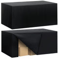 2 Pack Fitted Tablecloth for 8 Foot Rectangle Tables 96 x 30 Inch Black Table Covers Water Resistant Polyester Table