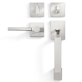 Satin Nickel Front Door Handle and Deadbolt Set for Entry Door