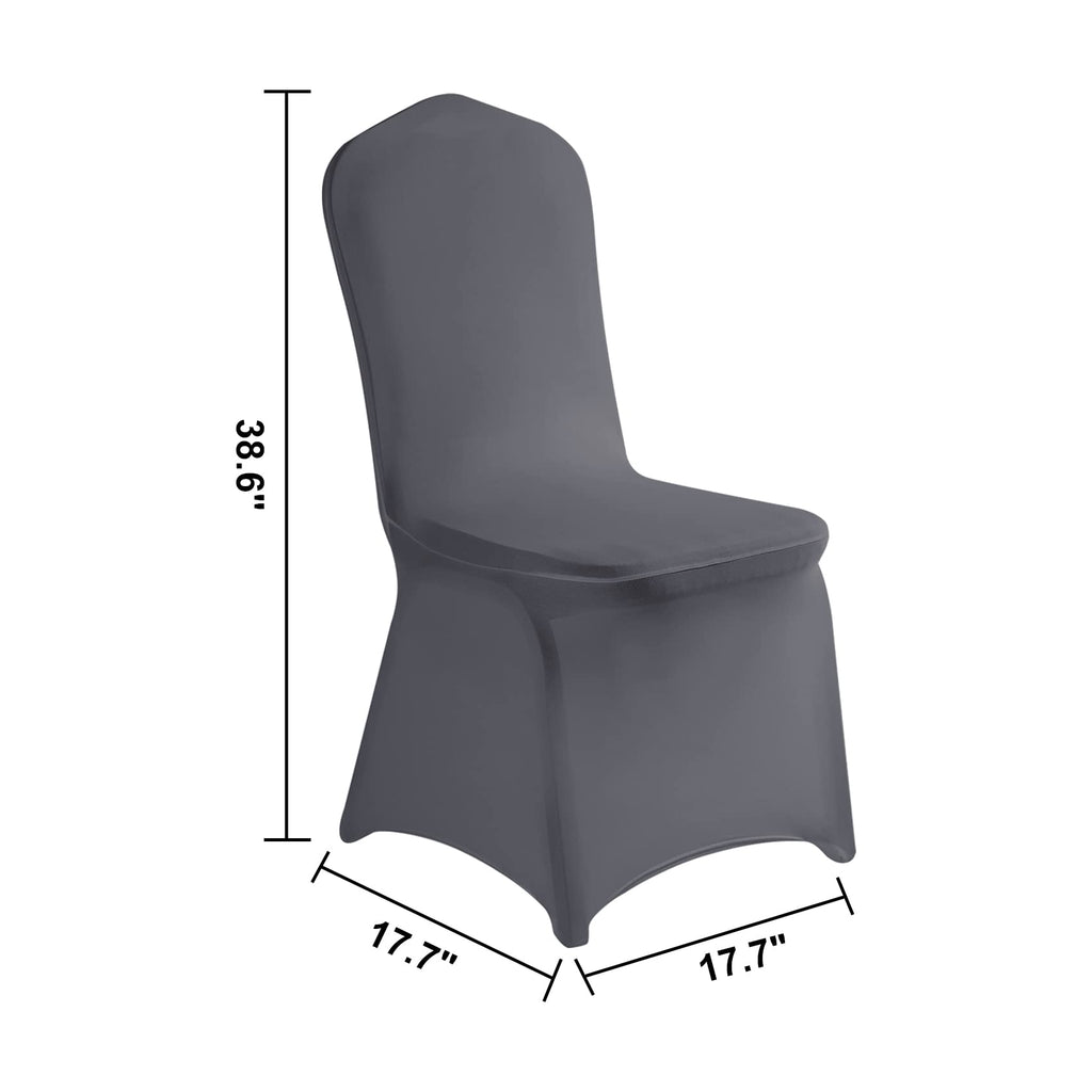 20pcs Spandex Chair Cover Stretch Slipcovers for Wedding Party, Dining Banquet Chair Decoration Covers (Gray, 20)