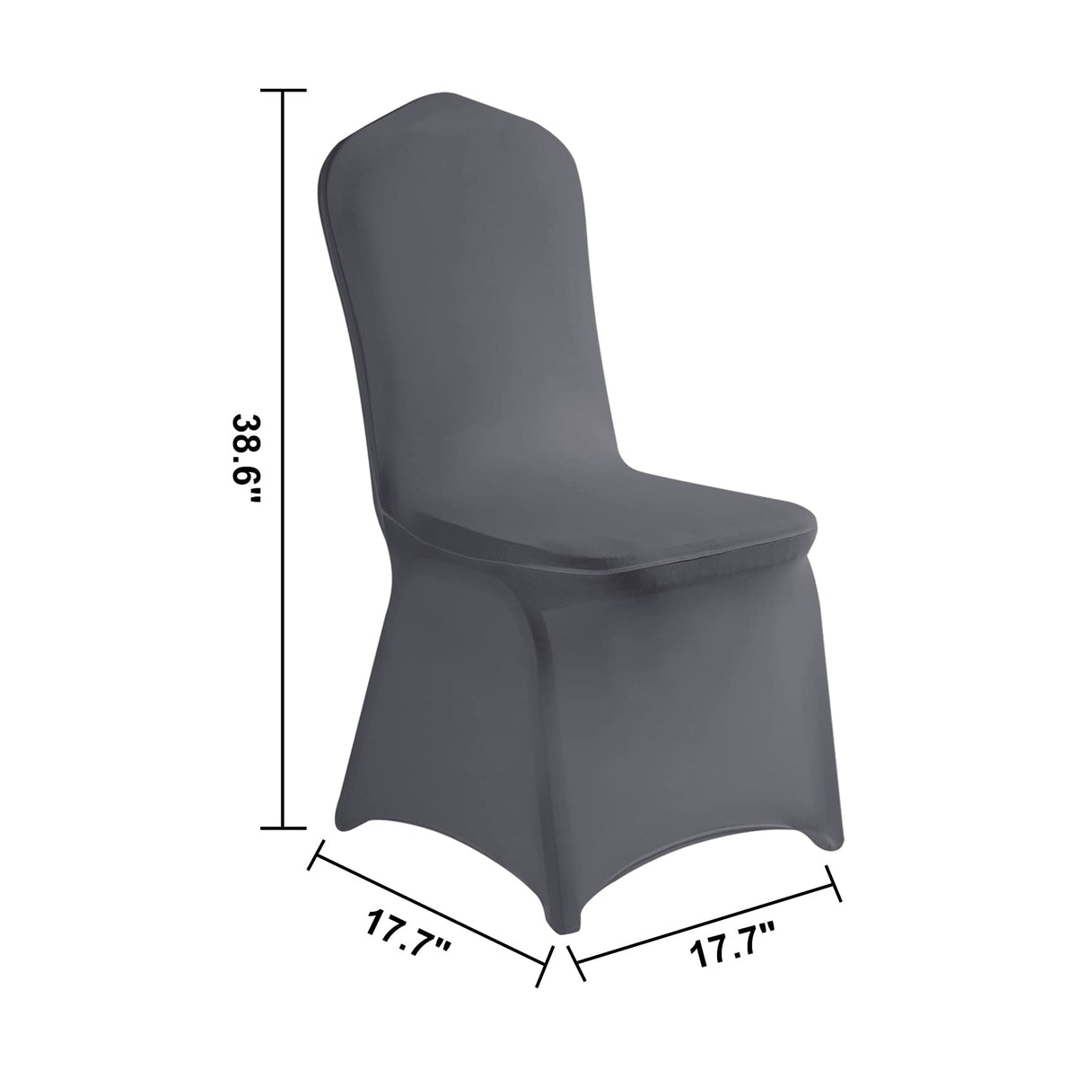 20pcs Spandex Chair Cover Stretch Slipcovers for Wedding Party, Dining Banquet Chair Decoration Covers (Gray, 20)
