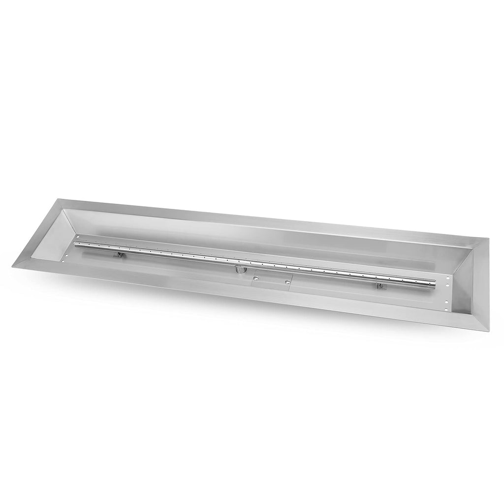 30 by 6-Inch Drop-in Linear Fire Pit Pan and Burner