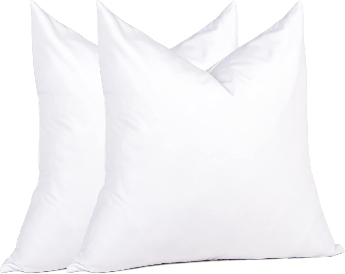 18x18 Pillow Inserts, Feather Down Filled for Support - Set of 2
