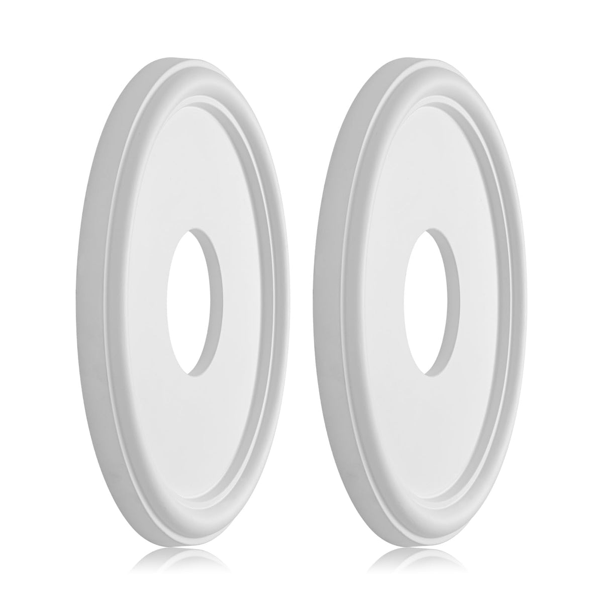 Molded PU Ceiling Medallion for Light Fixtures and Ceiling Fans, 13.1"OD x 4"ID x 1"P (Fits Canopies up to 10.25")