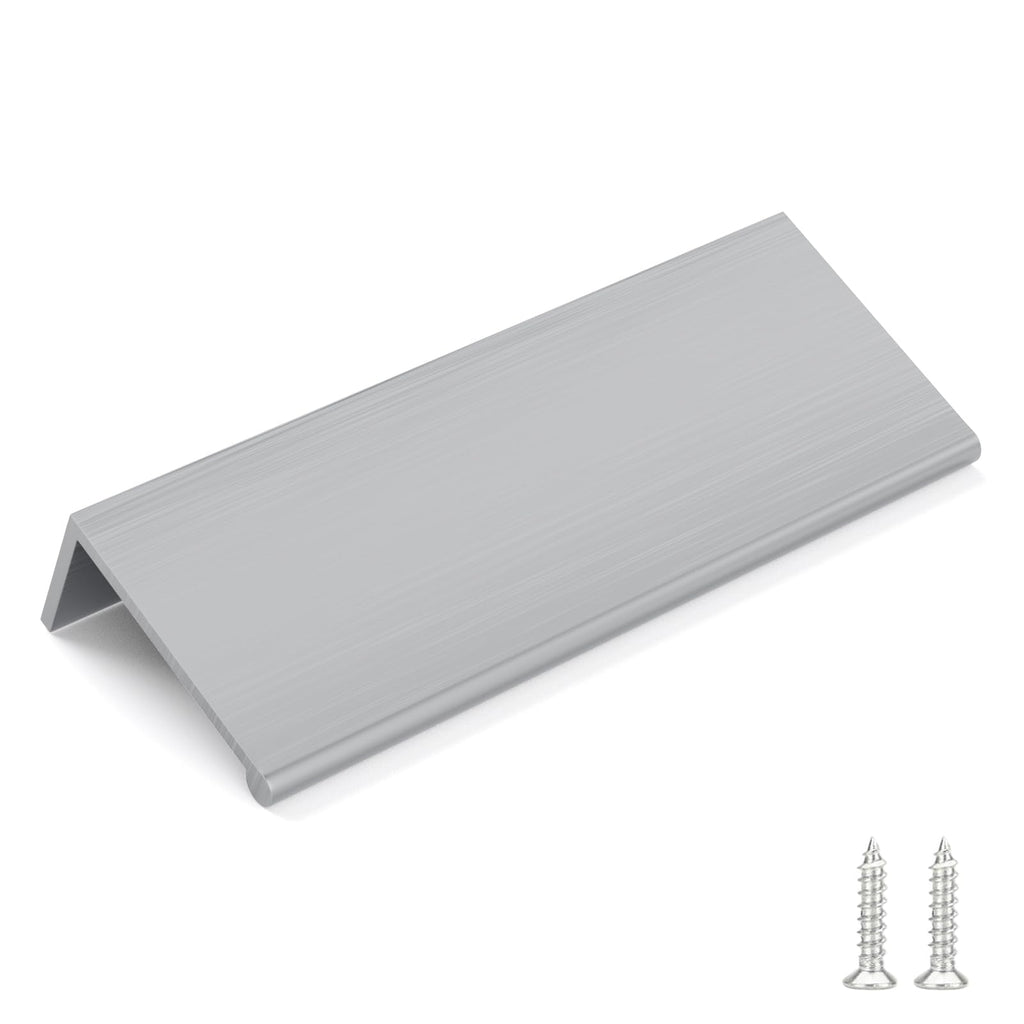 100 Pack 3in Brushed Nickel Finger Edge Pulls for Cabinets