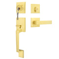 Gold Front Door Lock Set, Front Door Handle and Deadbolt Set