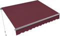 Patio Awning 12x8 Feet Sunshade Canopy for Manual Retractable Awnings, with Aluminum Frame and 280G Polyester Fabric