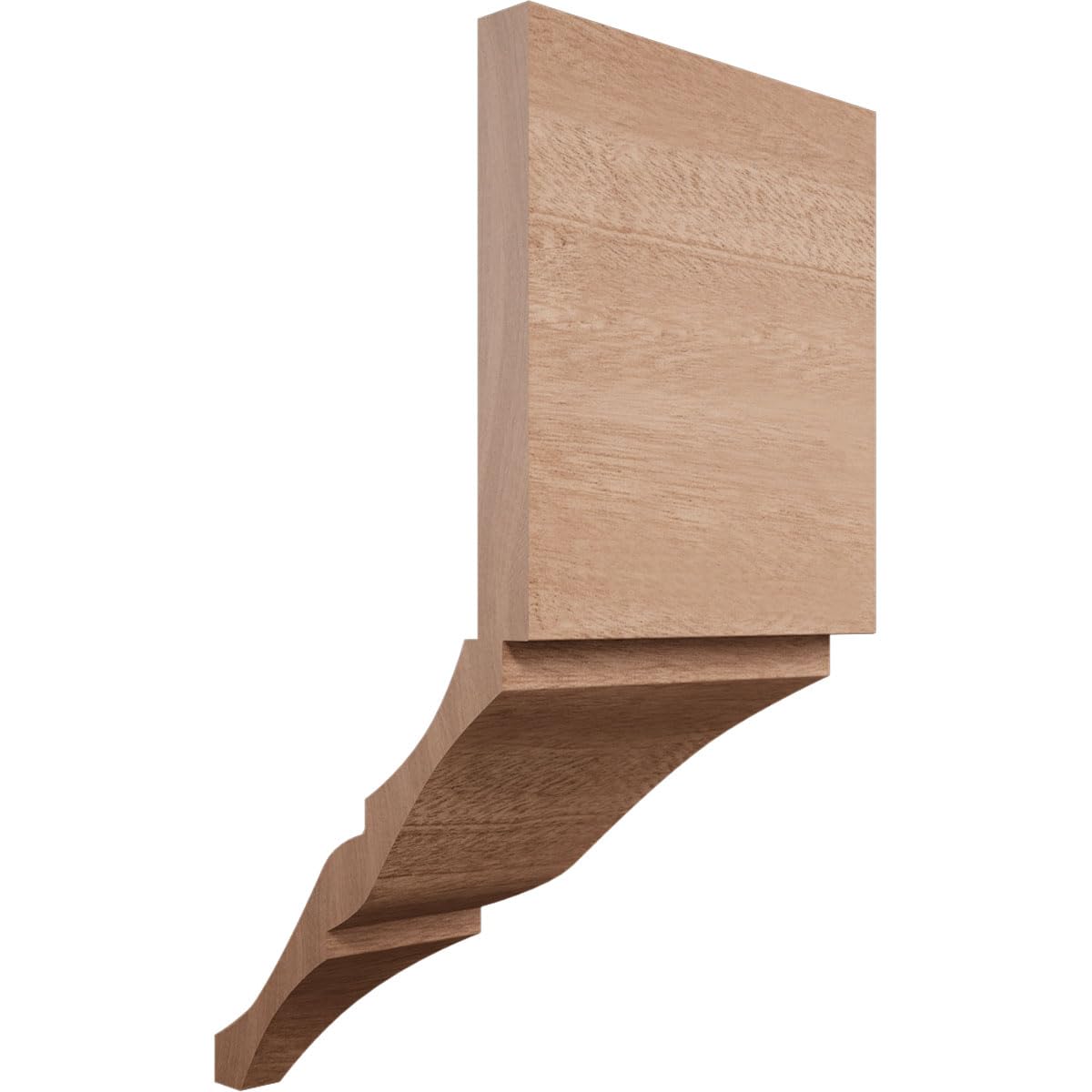 3 5/8"W x 3 5/8"P x 7 1/2"H Solid Hardwood Stain Grade Universal Inside Crown Moulding Block for Profiles