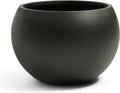 19.3" Dia-13 H Fiberstone Sphere Planter, Black Round Flower Pot | Large Concrete Planters for Indoor Outdoor, 15"
