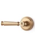 Door Handle Champagne Bronze Keyed Entry Door Lever with Lock, 1 Pack
