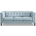 Arvo Top Grain Leather Sofa Couch, 84", Spa Blue