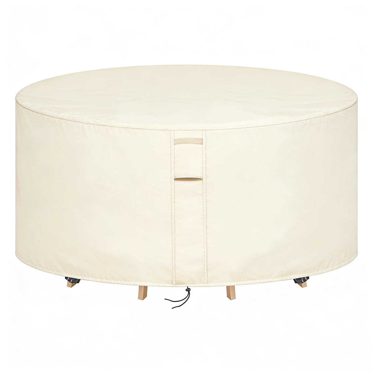 Round Patio Furniture Covers Waterproof, 84"Dia x 44"H, Beige